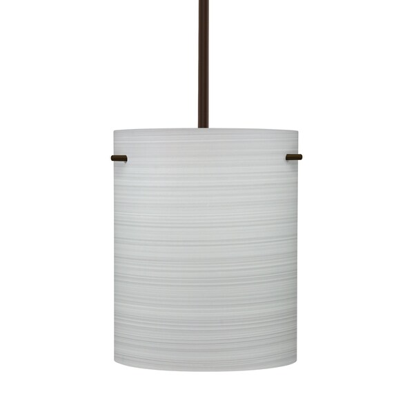 Besa Lighting Tamburo 8 Stem Pendant, Chalk, Bronze Finish, 1x100W Incandescent 1TT-4006KR-BR - main
